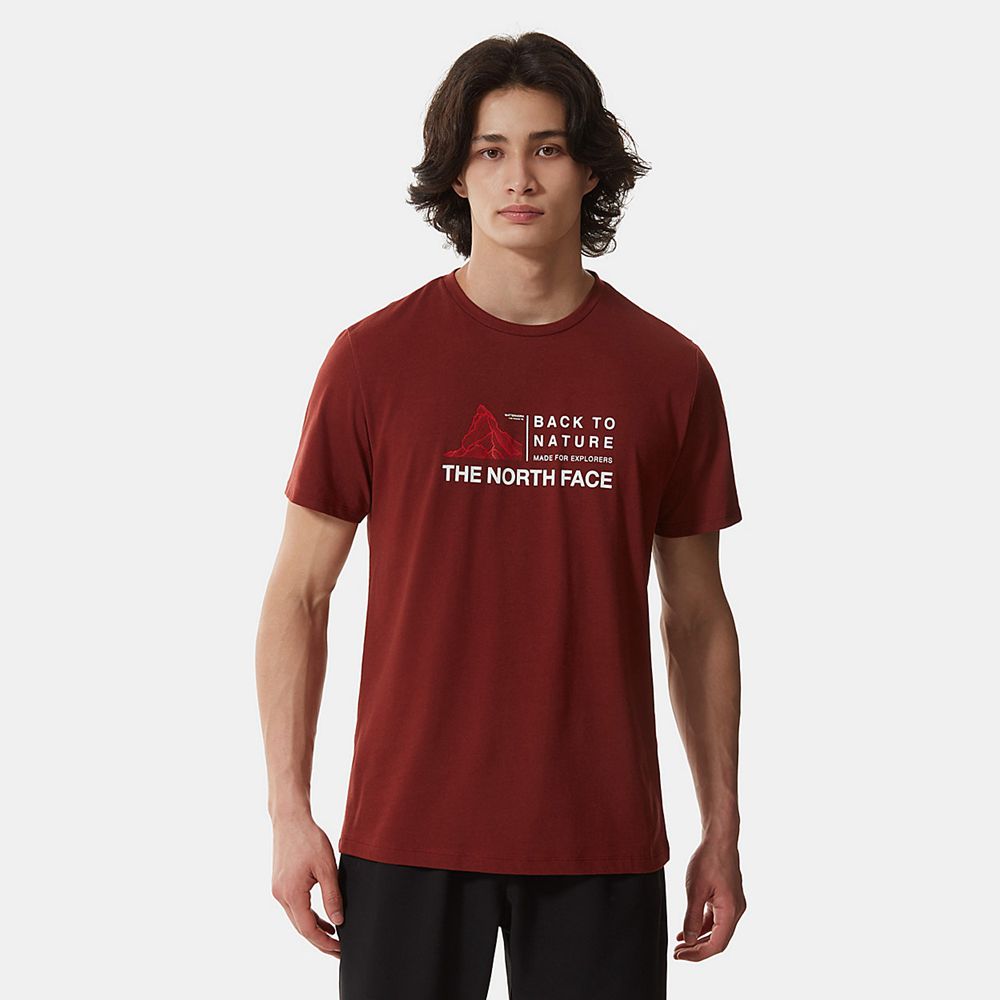 The North Face T-Shirts Mens Australia - The North Face Foundation Graphic Red Hiking (DPK-517924)